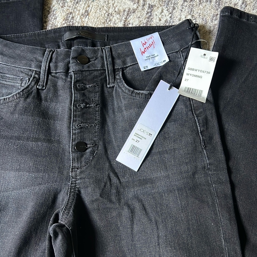 Joe’s hi (rise) honey curvy bootcut jeans black sz 27 GBBWY05736 wyoming 33 long